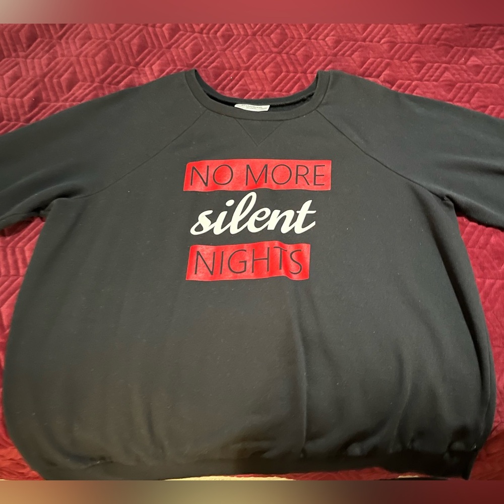 Motherhood Maternity XL Sweatshirt- “No More Silent Nights”